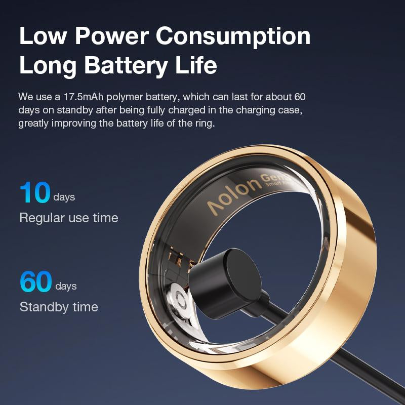 Aolon Ring Gen3 - Count Sleep Monitoring Ring with Multiple Sports Modes, Wearable Rechargeable Fitness Tracker Ring - Accessories