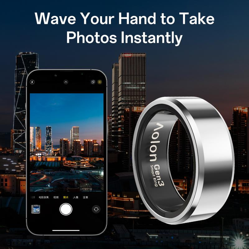Aolon Ring Gen3 - Count Sleep Monitoring Ring with Multiple Sports Modes, Wearable Rechargeable Fitness Tracker Ring - Accessories