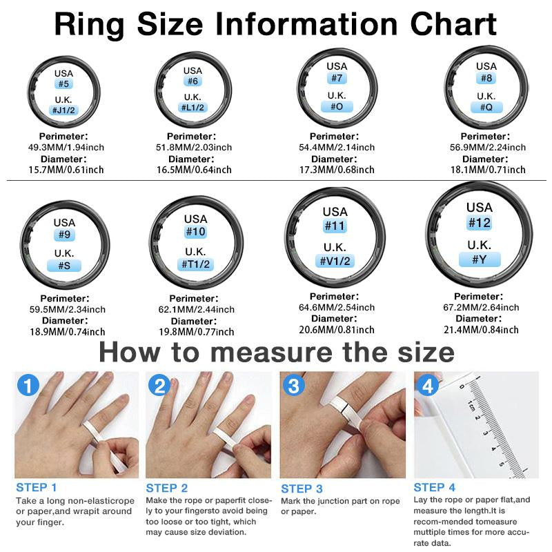 Aolon Ring Gen3 - Count Sleep Monitoring Ring with Multiple Sports Modes, Wearable Rechargeable Fitness Tracker Ring - Accessories