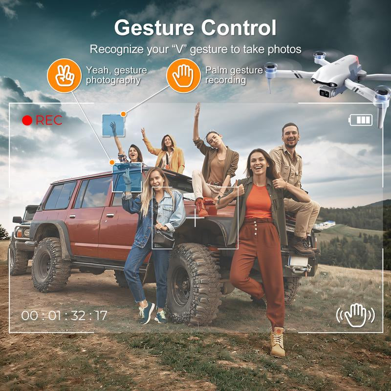 GPS Drone with Camera HD Brushless Motor, Smart Fpydrone Remote Control Quadcopter, Remote Control Toys