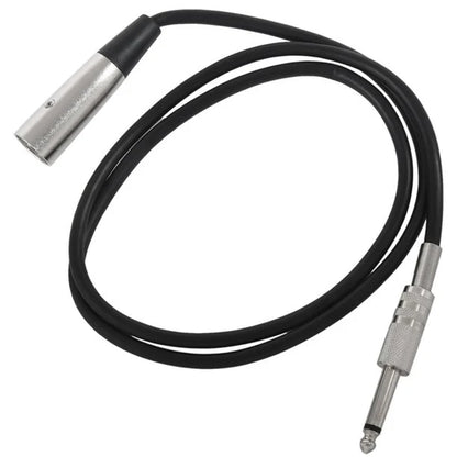 XLR 3-Pin Male to 1/4" Plug TS Microphone Mono Cable Unbalanced Shielded Audio