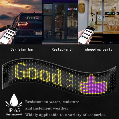 Programmable Huge Bright Scrolling Bright Advertising LED Signs,Programmable Huge Bright , LED Store Sign Bluetooth App Control Custom Text Pattern Animation Programmable LED Display for Store Car Bar Hotel