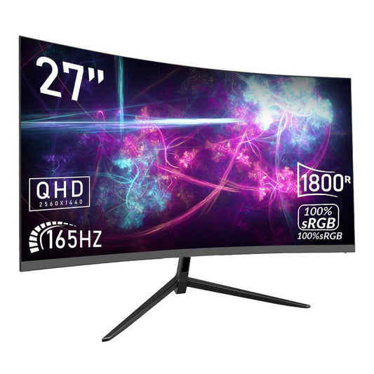 27 Inch QHD 165Hz 1MS Curved 1800R Gaming Computer Monitor,Ips,Anti-Blue Light,110% Srgb, Speaker,For Gaming and Working