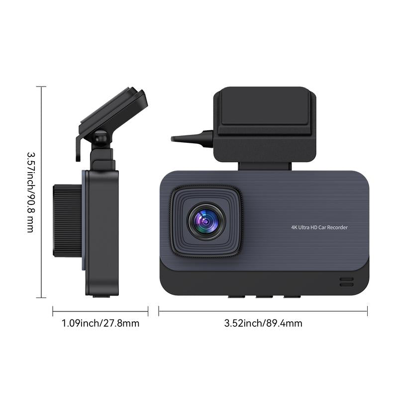 SKDW G351B 4K DUAL Dash Cam Front and Rear, Car Accessories, 3’IPS Display Car Camera, Wifi, Loop Recording Dash Camera