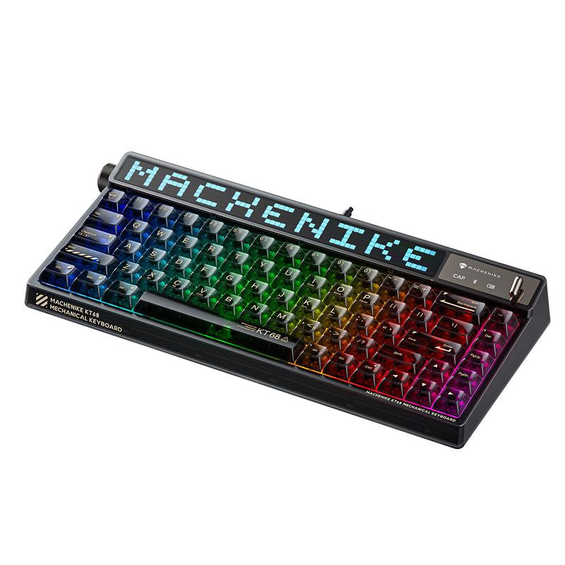 Machenike KT68 Pro 65% RGB Wireless Mechanical Gaming Keyboard, Customizable LED Screen, 3-Modes 68 Keys Hot Swappable Switch, Win/Mac