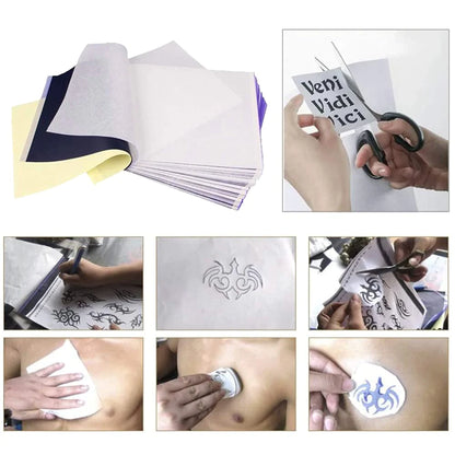 Tattoo Transfer Paper Stencil Carbon Thermal Tracing Hectograph Supplies Sheets