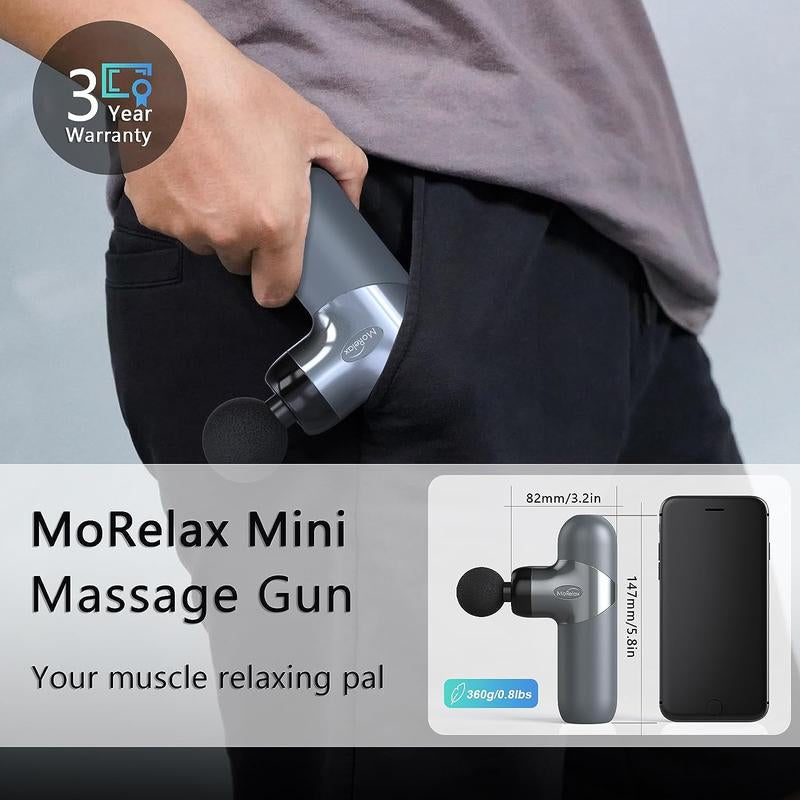 Valentine'S Day Gift, Morelax Mini Massage Gun, Portable Percussion Muscle Massager Deep Tissue, Electric Handheld Sport Massager with 4 Speed Comfort