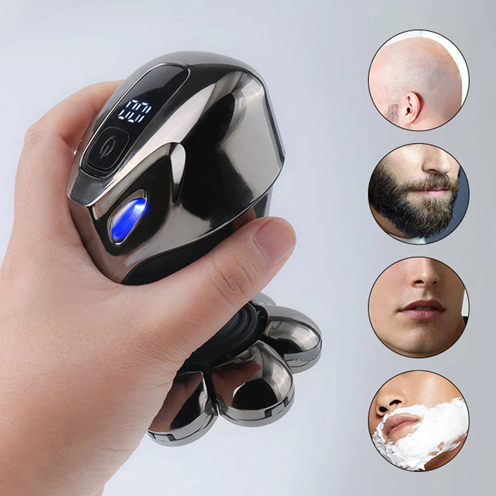 7D Cordless Shaver Hair Trimmer Men’S 5-In-1 Electric Head Shaver Razor Men Wet