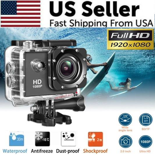 4K Action Sport Waterproof Camera 20 MP Recorder HD 1080P Camcorder Video 170°