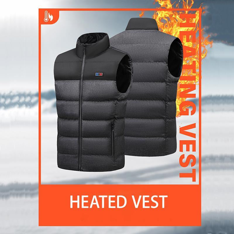 USB Rechargeable Smart Heating Vest, Warm Lightweight Outdoor Vest with Battery, Men'S Winter Sports Gear for Outdoor Activities, Christmas Gift, Heated Winter Vest