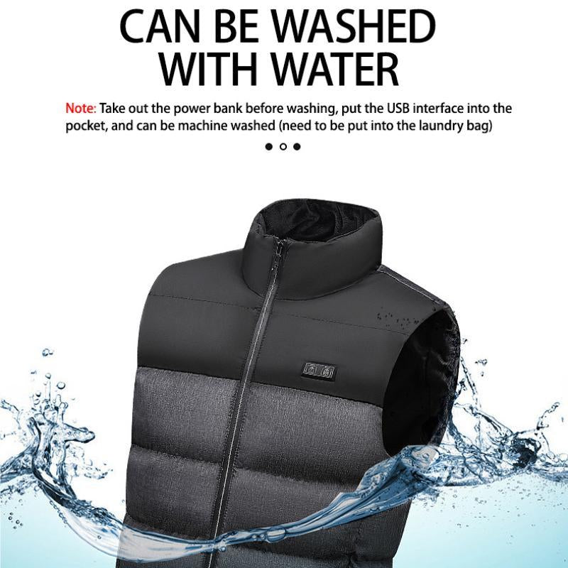 USB Rechargeable Smart Heating Vest, Warm Lightweight Outdoor Vest with Battery, Men'S Winter Sports Gear for Outdoor Activities, Christmas Gift, Heated Winter Vest