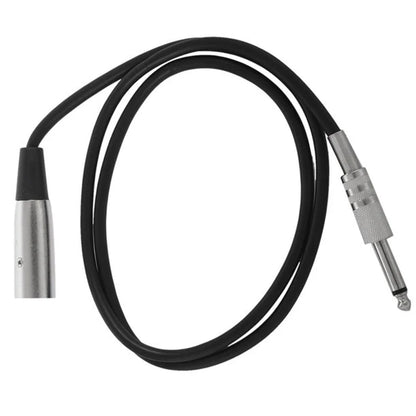 XLR 3-Pin Male to 1/4" Plug TS Microphone Mono Cable Unbalanced Shielded Audio