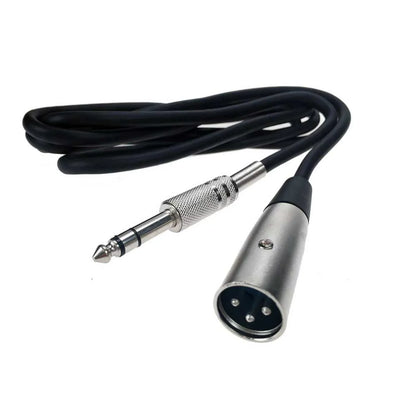 XLR 3-Pin Male to 1/4" Plug TS Microphone Mono Cable Unbalanced Shielded Audio