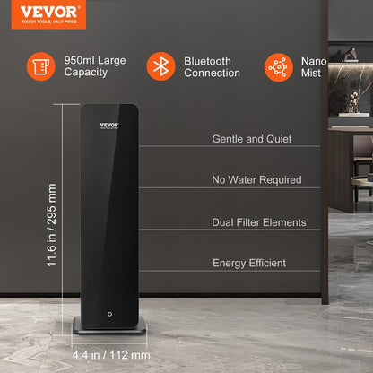 VEVOR Scent Air Machine, 950Ml Bluetooth Smart Cold Air Diffuser, 3000Sq.Ft Waterless Essential Oil Scent Air Diffuser, Floor Standing Aromatherapy Machine for Large Room, Office, Hotel