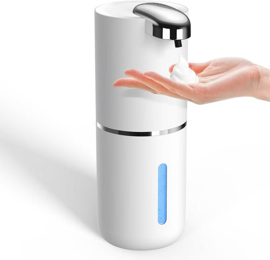 Automatic Foaming Soap Dispenser, 4-Level Adjustable Touchless Soap Dispenser Electric, Rechargeable Foam Hand Soap Dispenser for Bathroom Kitchen, 13.5Oz/400Ml, Wall Mount Auto Soapdispenser