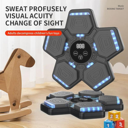 2025 New Model Smart Music Boxing Machine, Smart Bluetooth Boxing Machine with LED Electronic Wall Mounted, Home Indoor Workout Equipment