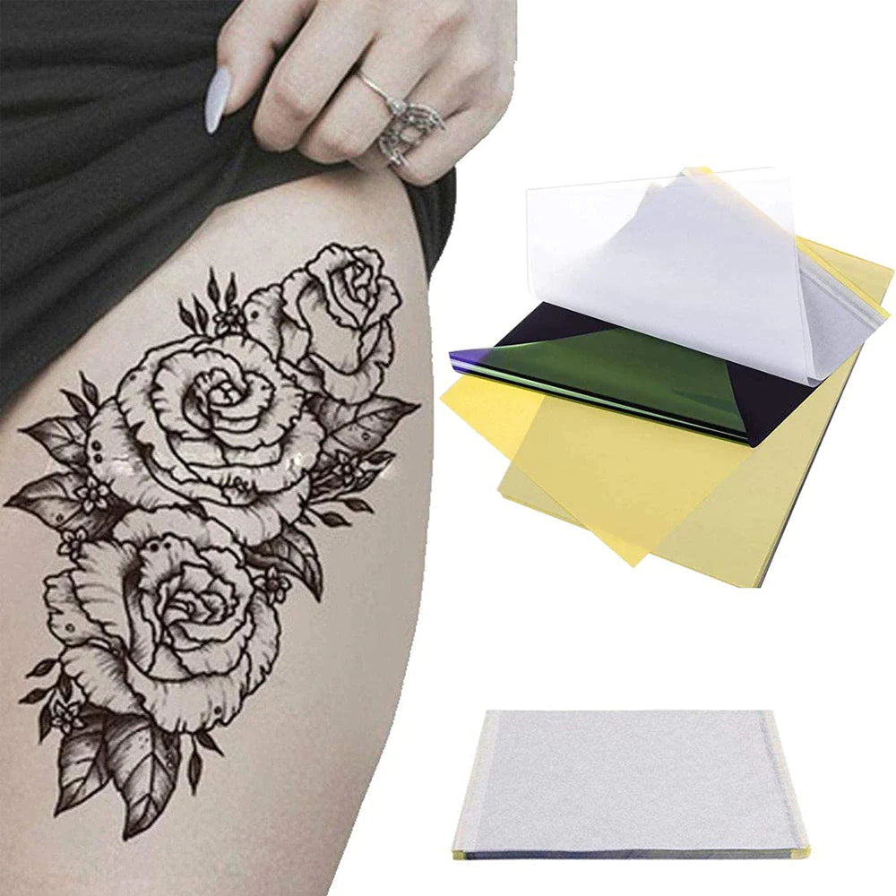 Tattoo Transfer Paper Stencil Carbon Thermal Tracing Hectograph Supplies Sheets