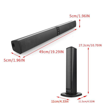 20W Smart TV Soundbar, 2.0 Channel 4 Speaker Home Theater Soundbar, Detachable Design Home Soundbar for TV, PC, Laptop, Mobile