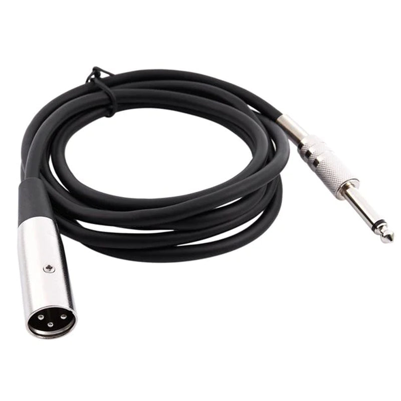 XLR 3-Pin Male to 1/4" Plug TS Microphone Mono Cable Unbalanced Shielded Audio