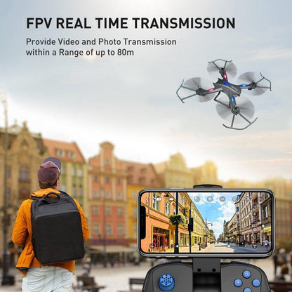 Snaptain S5C Wifi FPV Drone with 1080P HD Camera, Voice Control, Gesture Control RC Quadcopter for Beginners with Altitude Hold, RTF One Key Take Off/Landing, Compatible W/Vr Headset Accessories Mobile Remote FPV