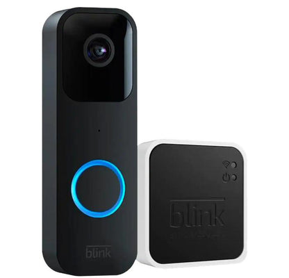 Blink Video Doorbell + Sync Module 2 | Two-Year Battery Life, Two-Way Audio, HD Video, Motion and Chime App Alerts and Alexa Enabled — Wired or Wire-Free (Black)