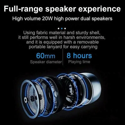 Bluetooth Speaker Wireless Waterproof Outdoor Stereo Bass USB/TF/FM Radio LOUD