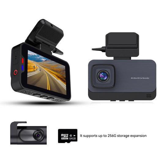 SKDW G351B 4K DUAL Dash Cam Front and Rear, Car Accessories, 3’IPS Display Car Camera, Wifi, Loop Recording Dash Camera