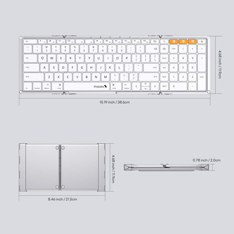 XK01-A Portable Bluetooth Folding Keyboard for Mac