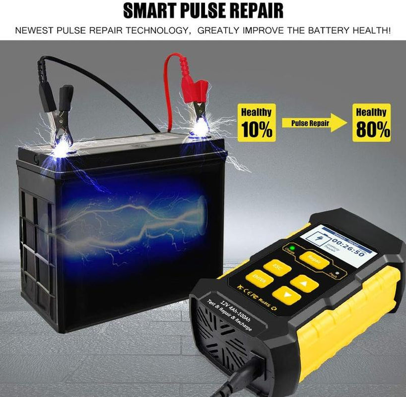 Car Battery Tester 12V 5-Amp, Battery Charger, Fully Automatic Smart Charger