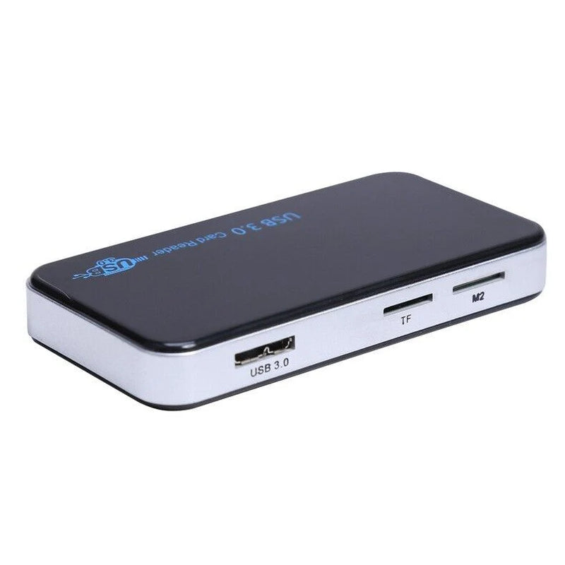 USB 3.0 Memory Card Reader Adapter 5GBPS Fit for Cf/Tf/Sd/Micro SD/XD/M2/MS Card