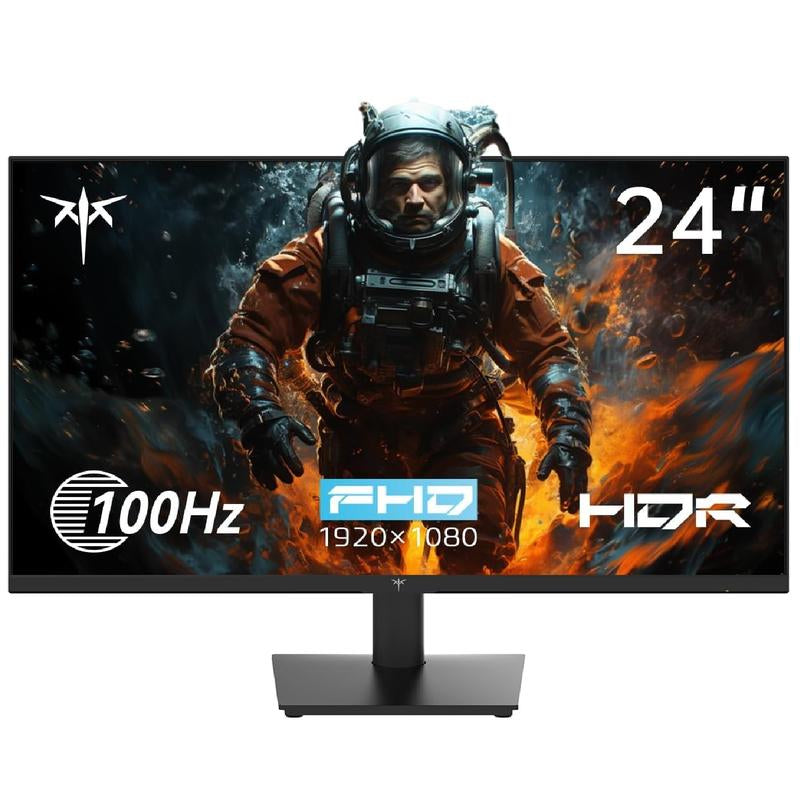 KTC 24 Inch 1080P Full HD Computer Monitor, 100Hz HDR10 Frameless Gaming Monitor with Freesync, HDMI & VGA Ports PC Monitor for Working, VESA, Tilt Adjustable, Eye Care