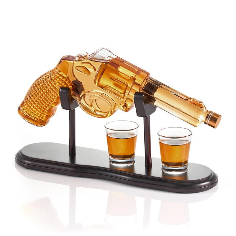 CRAFTGEN Whiskey Decanter Set 300Ml with 2 Shot Glasses | Unique Birthday Gifts for Men Boyfriend Husband