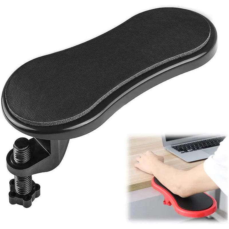 Computer Arm Rest for Desk Adjustable Ergonomic Wrist Rest Support for Keyboard Armrest Extender Rotating Mouse Pad Holder