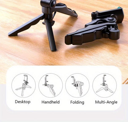 360° Adjustable Tripod Desktop Stand Desk Holder Stabilizer for Cell Phone Accessories, Cellphone Smartphone Mount