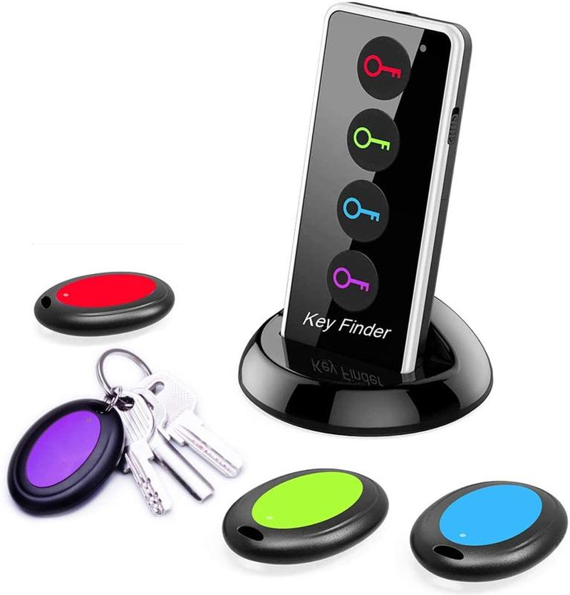 Key Founder, with a 131 -Foot 80DB+ RF Project Positioner Label. Wireless Remote Control Positioner, Used to Find Wallet Key Hand Glasses Pet Tracker Dog Harness